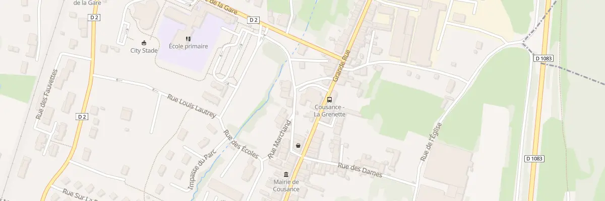 Plan du 105 Grande Rue à Cousance