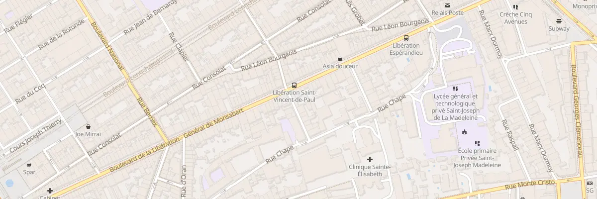 Plan du 104 Bd de la Liberation à Marseille 4e Arrondissement