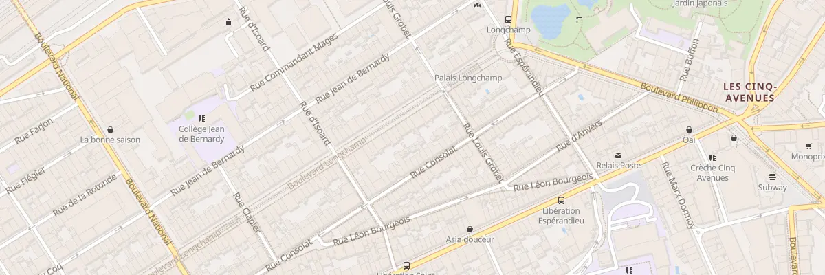 Plan du 106 Bd Longchamp à Marseille 1er Arrondissement