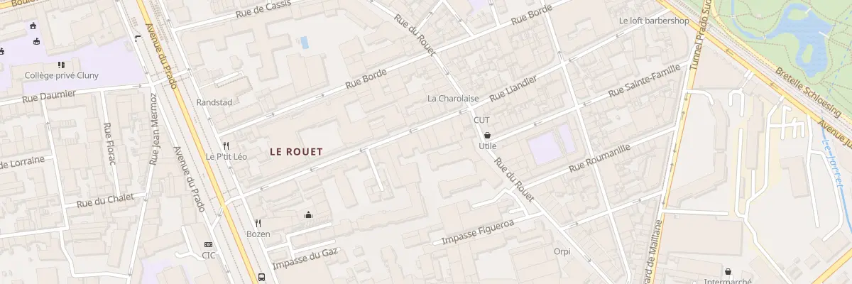 Plan du 58 Rue liandier à Marseille 8e Arrondissement