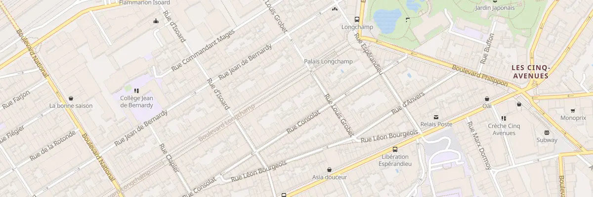 Plan du 110 Bd Longchamp à Marseille 1er Arrondissement