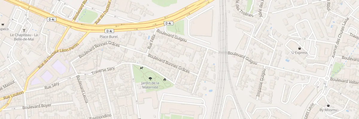 Plan du 75 Bd Bonnes Graces à Marseille 3e Arrondissement