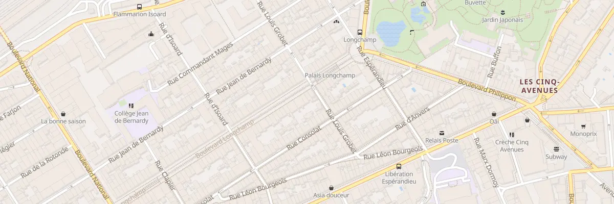 Plan du 116 Bd Longchamp à Marseille 1er Arrondissement