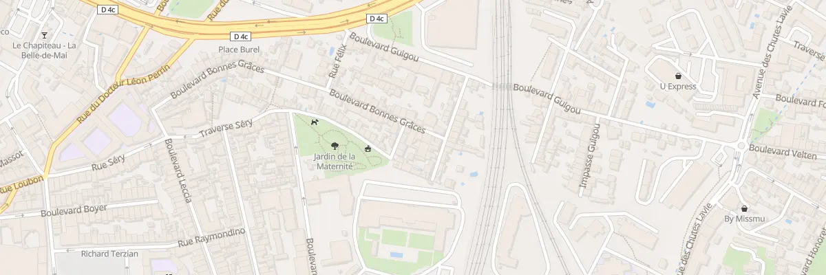 Plan du 82 Bd Bonnes Graces à Marseille 3e Arrondissement