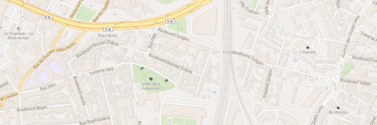 Plan du 79 Bd Bonnes Graces à Marseille 3e Arrondissement