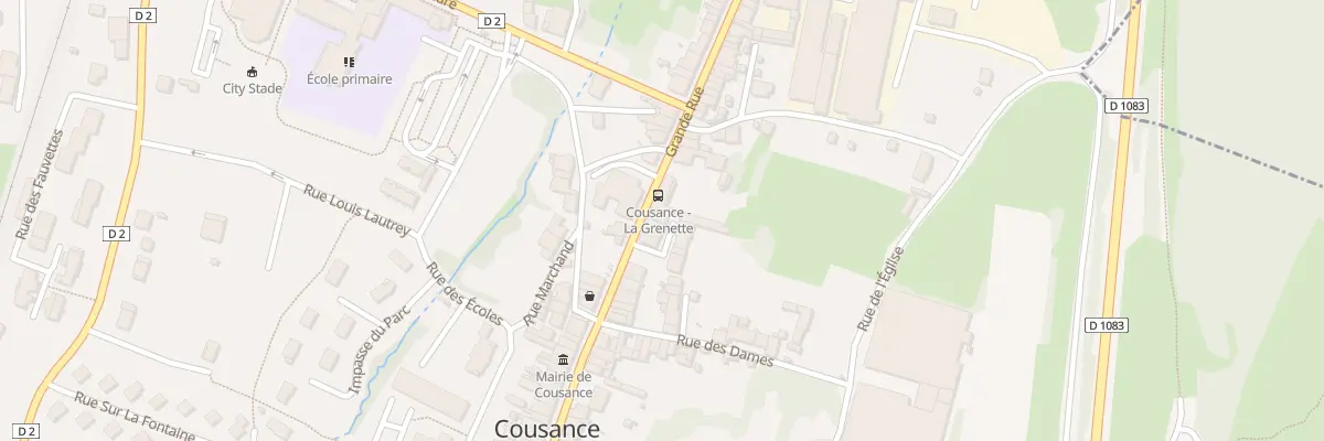 Plan du 84 Grande Rue à Cousance
