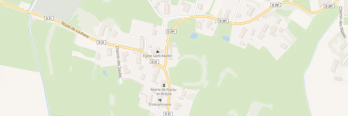 Plan du 2 Rte de Savigny-en-Revermont à Flacey-en-Bresse
