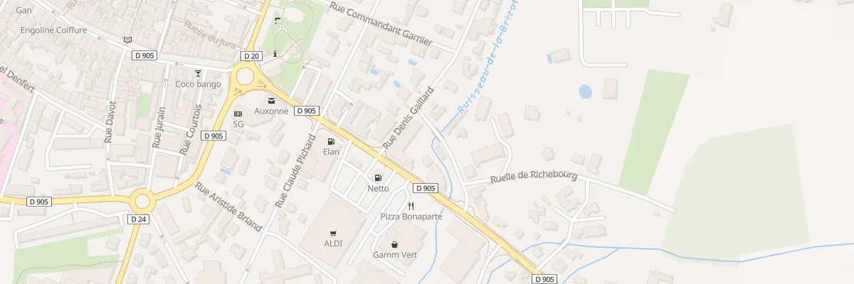 Plan du 12 Rue Denis Gaillard à Auxonne