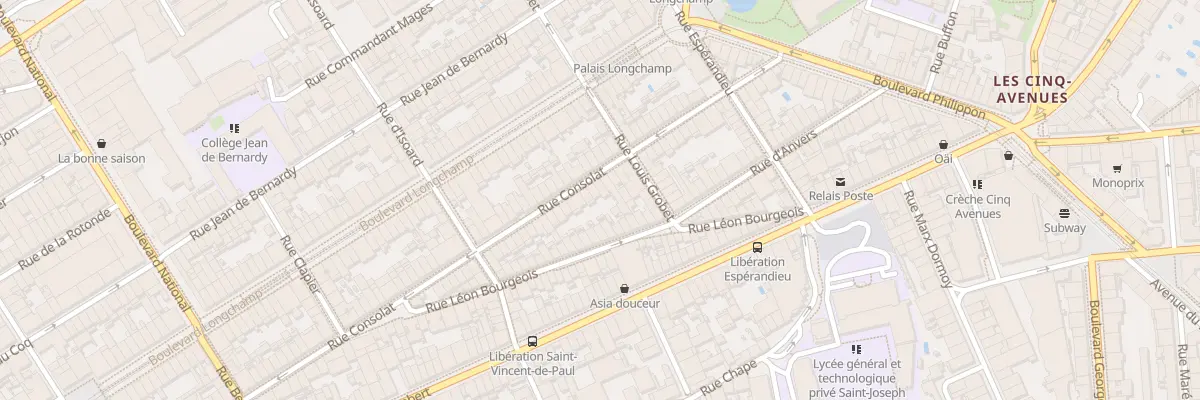 Plan du 132 Rue consolat à Marseille 1er Arrondissement