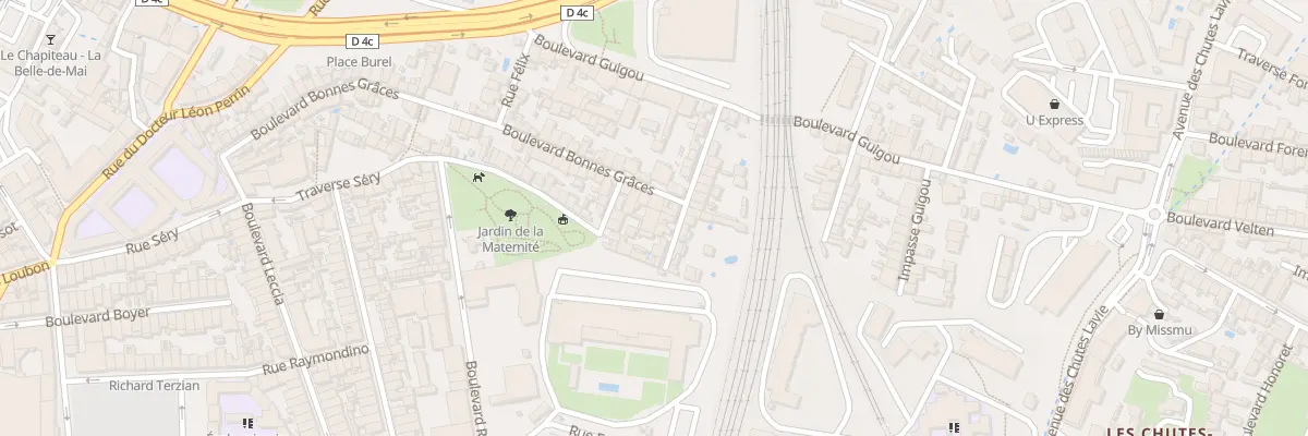 Plan du 86 Bd Bonnes Graces à Marseille 3e Arrondissement