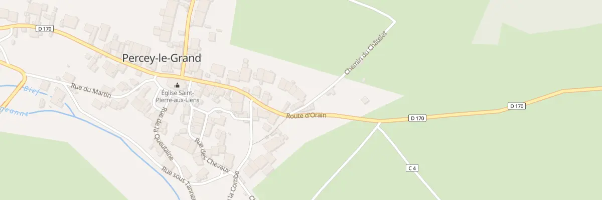Plan du 18 Rte d’Orain à Percey-le-Grand