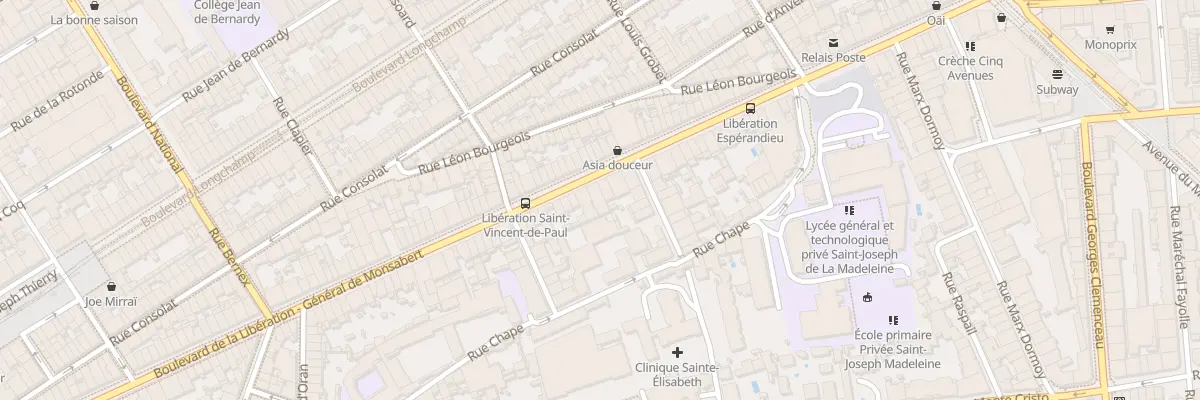 Plan du 122 Bd de la Liberation à Marseille 4e Arrondissement