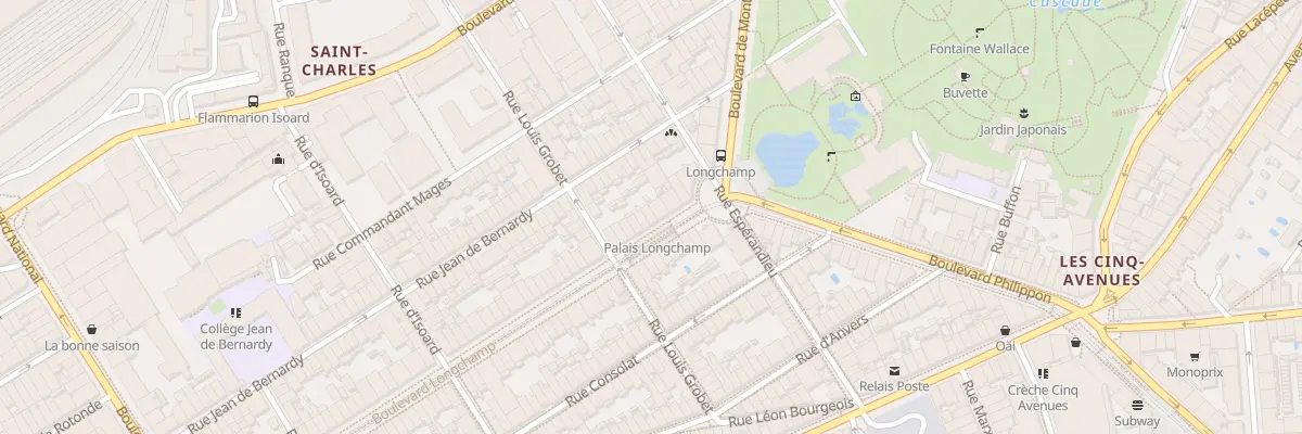 Plan du 133 Bd Longchamp à Marseille 1er Arrondissement