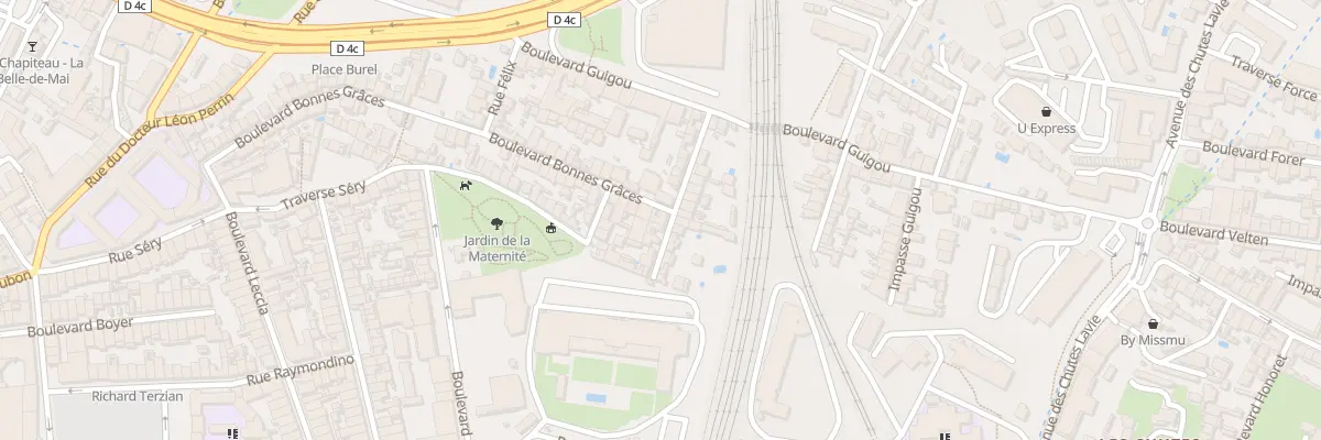 Plan du 88 Bd Bonnes Graces à Marseille 3e Arrondissement