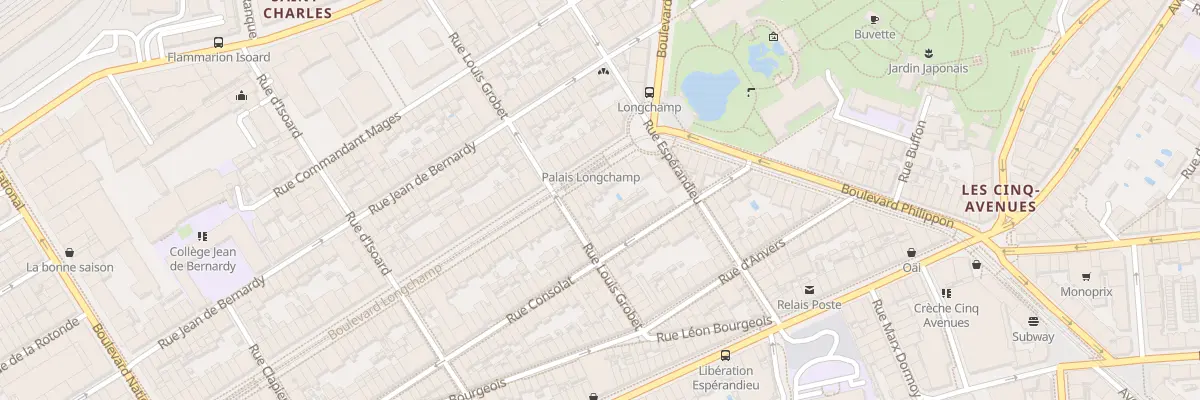 Plan du 128 Bd Longchamp à Marseille 1er Arrondissement