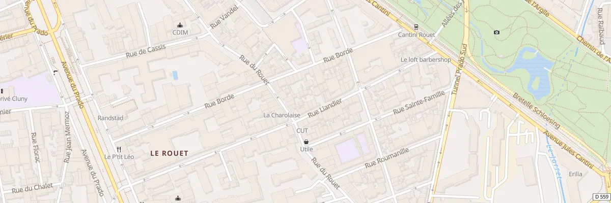 Plan du 55 Rue liandier à Marseille 8e Arrondissement