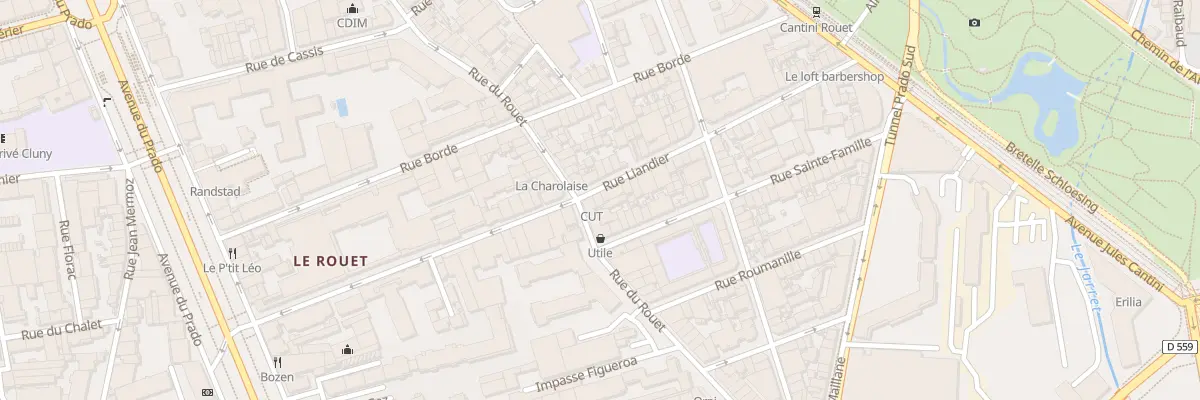 Plan du 76 Rue liandier à Marseille 8e Arrondissement