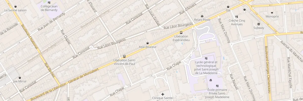 Plan du 132 Bd de la Liberation à Marseille 4e Arrondissement