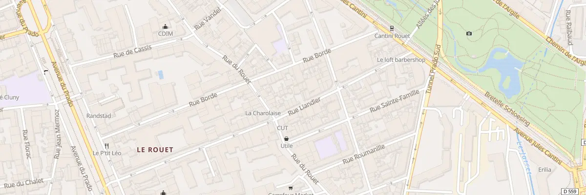 Plan du 59 Rue liandier à Marseille 8e Arrondissement