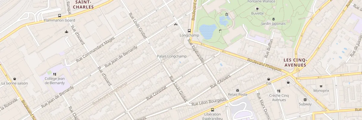 Plan du 134 Bd Longchamp à Marseille 1er Arrondissement