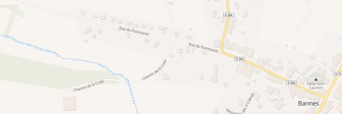 Plan du 5 Rue du Pommeret à Bannes