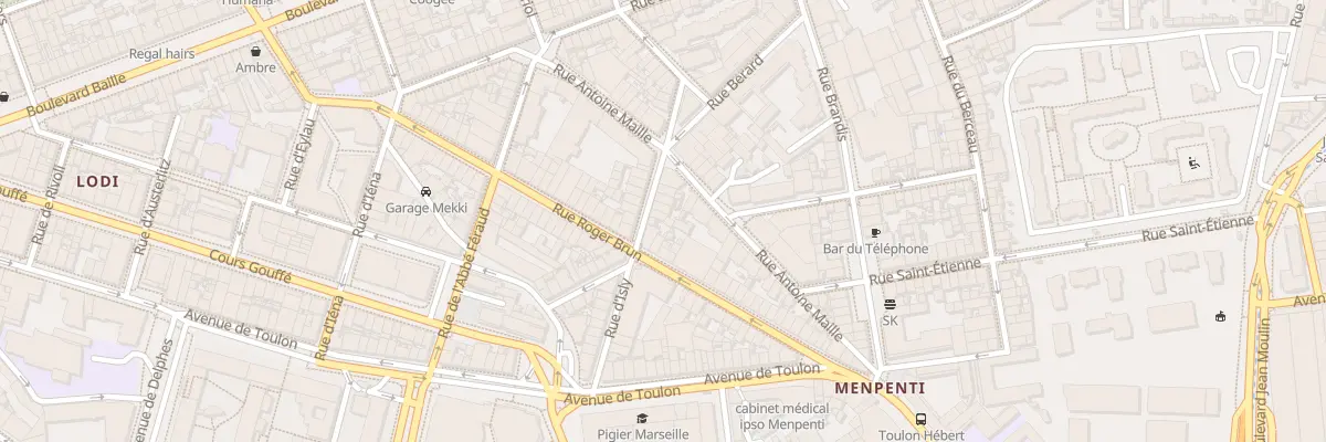 Plan du 22 Rue d’isly à Marseille 5e Arrondissement