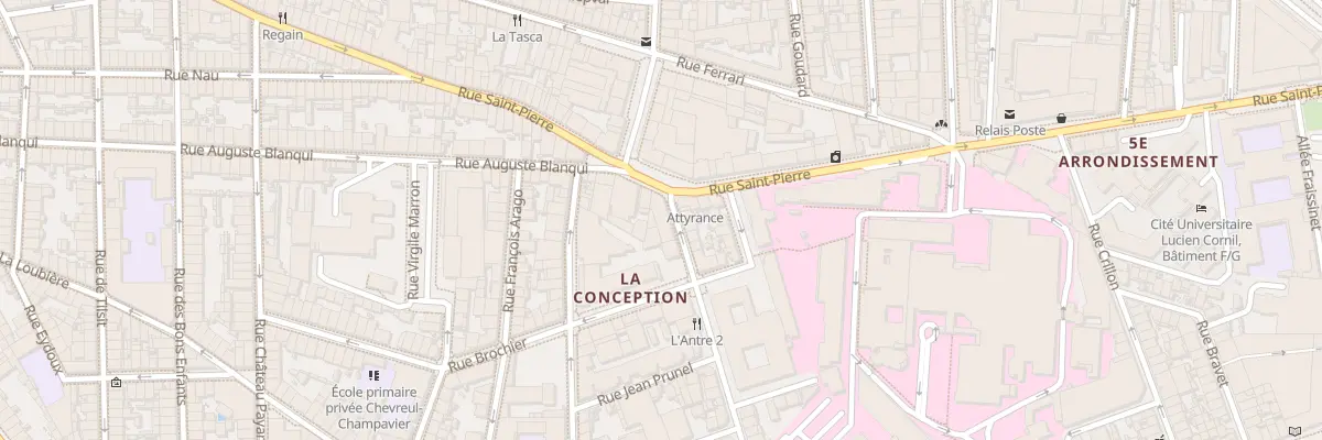 Plan du 104 Rue saint pierre à Marseille 5e Arrondissement