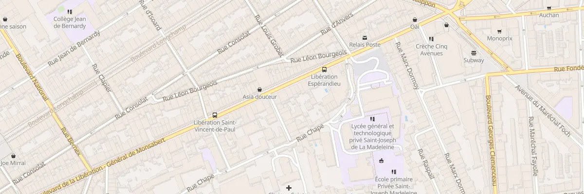 Plan du 142 Bd de la Liberation à Marseille 4e Arrondissement