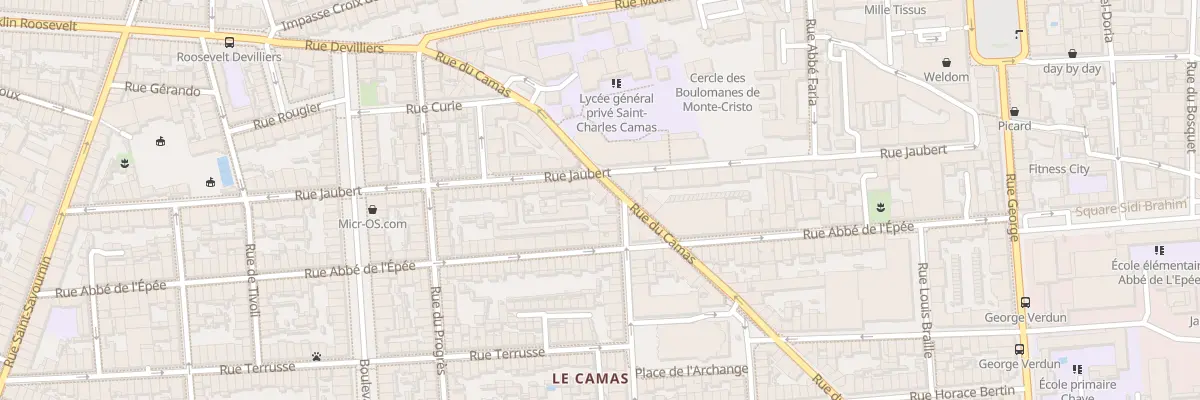Plan du 38 Rue du camas à Marseille 5e Arrondissement