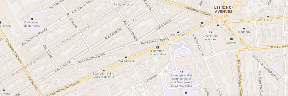 Plan du 179 Bd de la Liberation à Marseille 1er Arrondissement