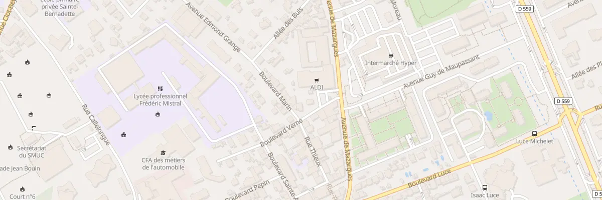 Plan du 14 Bd Verne à Marseille 8e Arrondissement