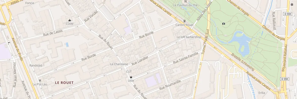 Plan du 75 Rue liandier à Marseille 8e Arrondissement