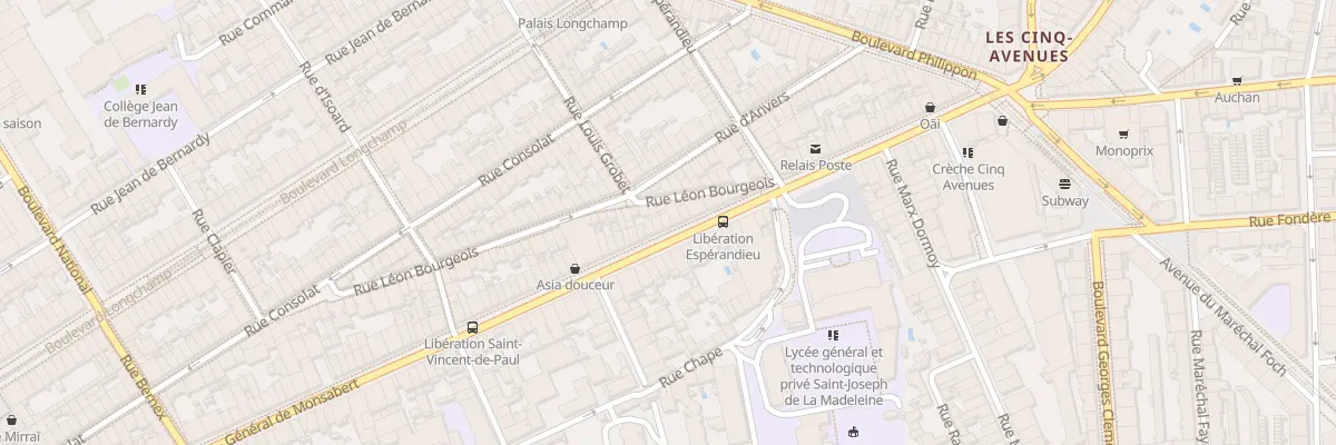 Plan du 181 Bd de la Liberation à Marseille 1er Arrondissement