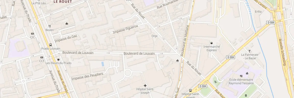 Plan du 29 Bd de Louvain à Marseille 8e Arrondissement