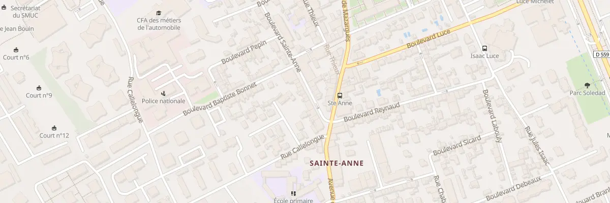 Plan du 17 Bd Sainte Anne à Marseille 8e Arrondissement
