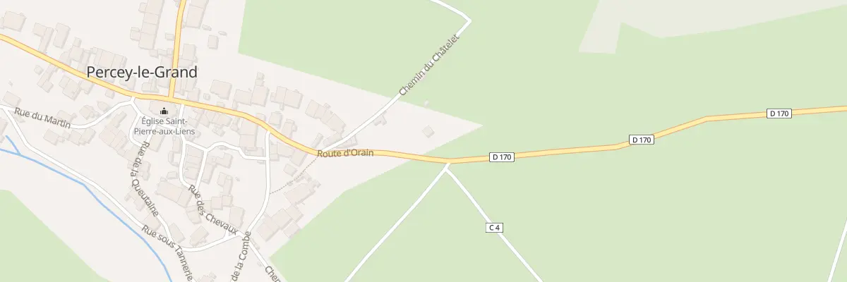 Plan du 26 Rte d’Orain à Percey-le-Grand