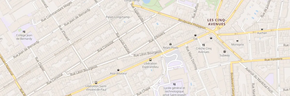 Plan du 10 Rue d’anvers à Marseille 1er Arrondissement