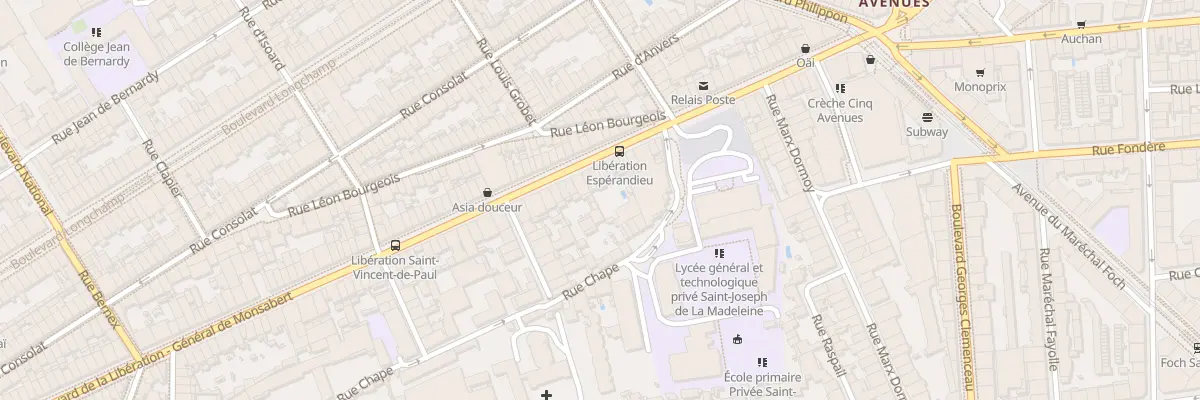 Plan du 152 Bd de la Liberation à Marseille 4e Arrondissement