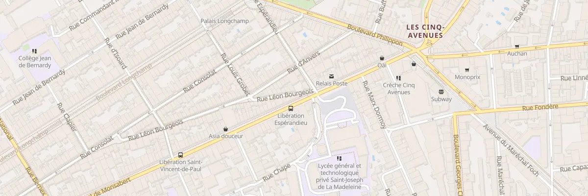 Plan du 193 Bd de la Liberation à Marseille 1er Arrondissement