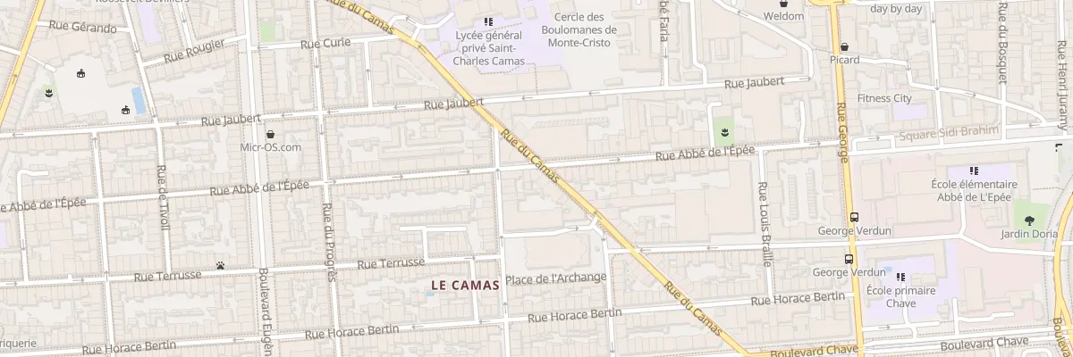 Plan du 70 Rue du camas à Marseille 5e Arrondissement
