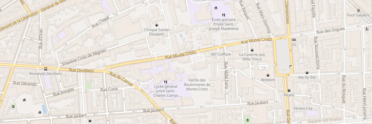 Plan du 42 Rue monte cristo à Marseille 5e Arrondissement