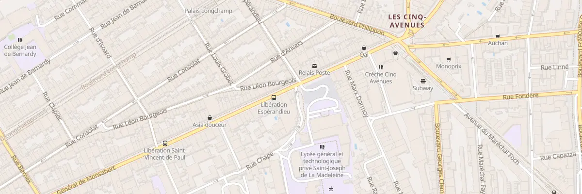 Plan du 170 Bd de la Liberation à Marseille 4e Arrondissement