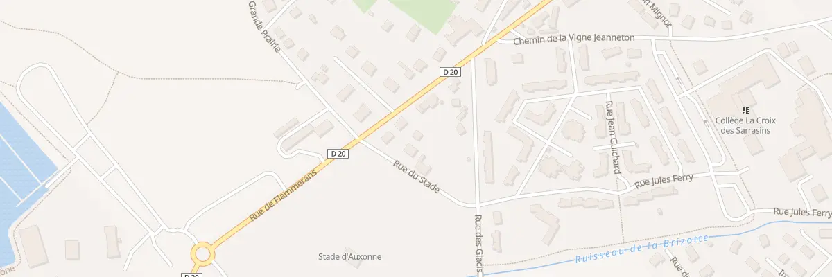 Plan du 2 Rue du Stade à Auxonne