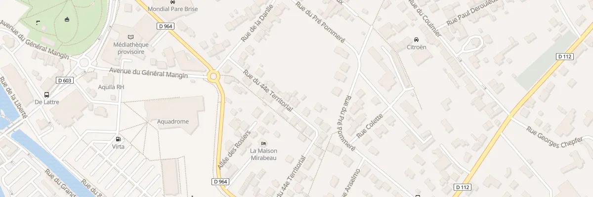 Plan du 38 Rue du 44eme Territorial à Verdun