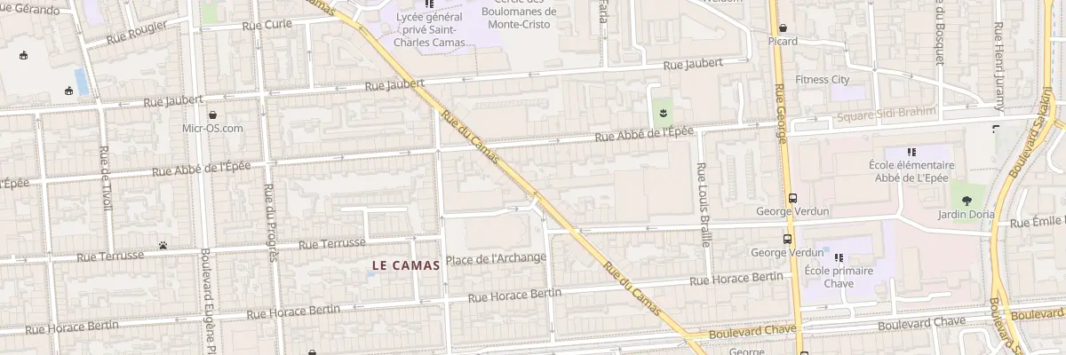 Plan du 75 Rue du camas à Marseille 5e Arrondissement