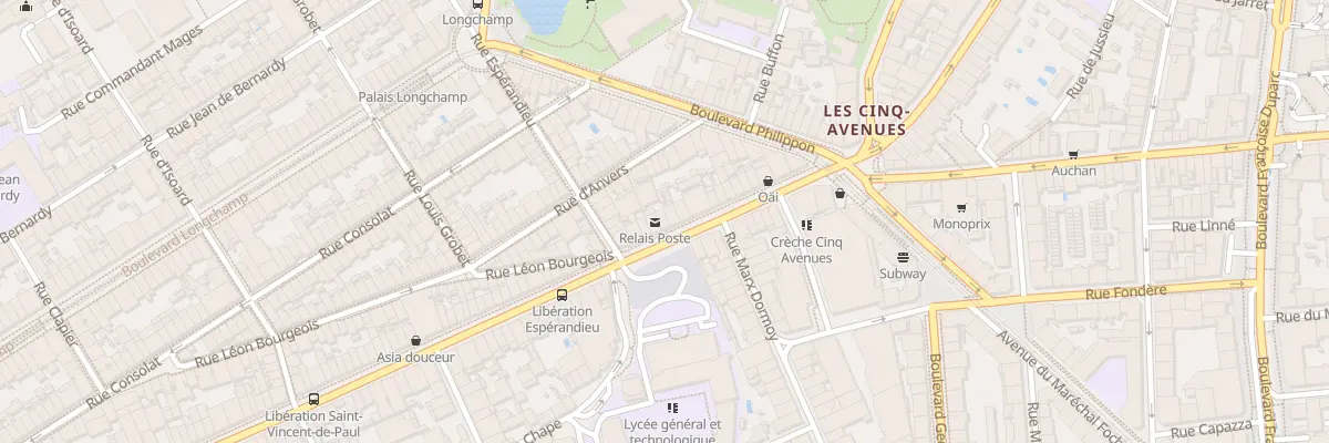Plan du 207 Bd de la Liberation à Marseille 4e Arrondissement