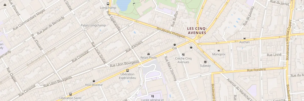 Plan du 209 Bd de la Liberation à Marseille 4e Arrondissement