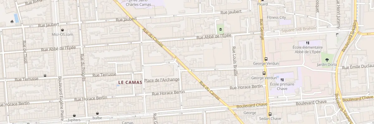 Plan du 85 Rue du camas à Marseille 5e Arrondissement