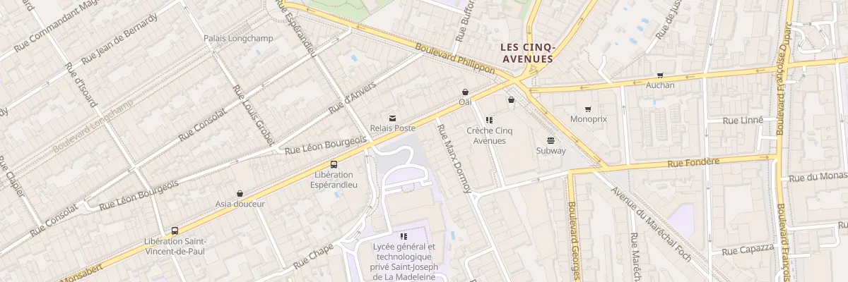 Plan du 174 Bd de la Liberation à Marseille 4e Arrondissement