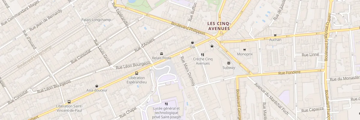 Plan du 178 Bd de la Liberation à Marseille 4e Arrondissement